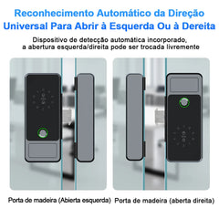 Fechadura Digital RAYKUBE G18 para porta de vidro Tuya Bluetooth, sem furos