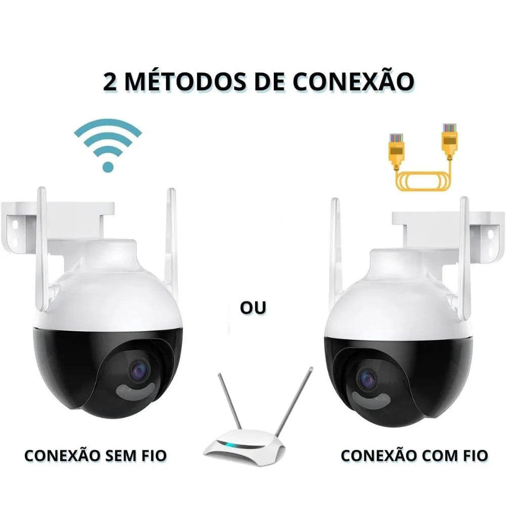 Câmera dome redonda com visão noturna infravermelha