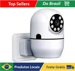 Câmera inteligente em formato de lâmpada LED com soquete