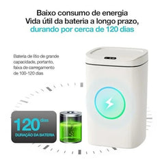 Lixeira Inteligente ZOMMI 14 Litros com Sensor Automático