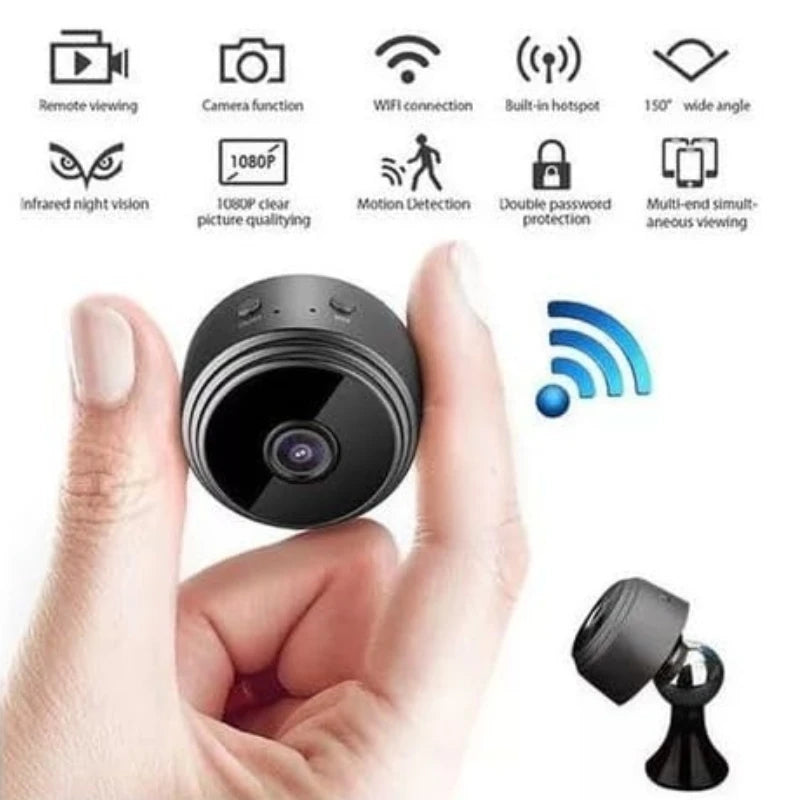 Mini Câmera Inteligente Wi-Fi HD 1080p A9