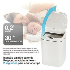 Lixeira Inteligente ZOMMI 14 Litros com Sensor Automático