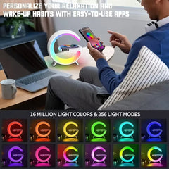 Detalhe do topo com controles de iluminação e acesso ao speaker