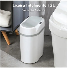 Dimensões e tamanho compacto da lixeira 12L – 15x27x30 cm
