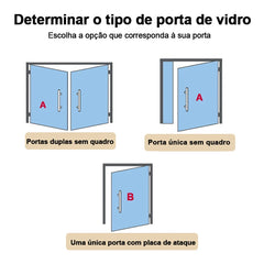 Fechadura Digital RAYKUBE G18 para porta de vidro Tuya Bluetooth, sem furos