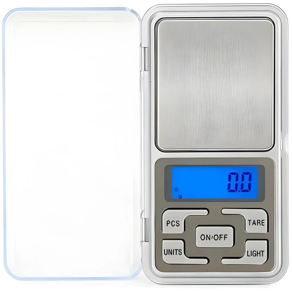Balança digital compacta com tela LCD iluminada