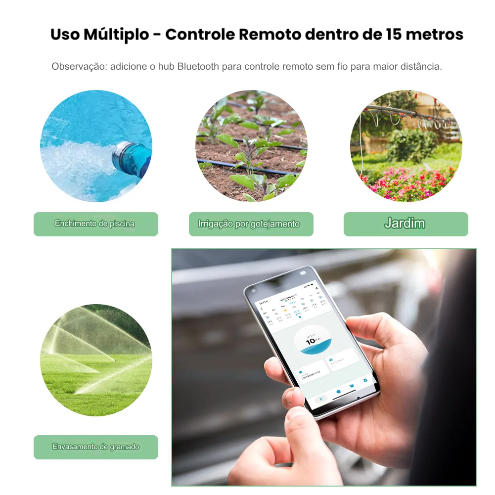 Timer Inteligente de Irrigação MOES Bluetooth ZigBee, Alexa e Google Home