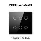 Interruptor Inteligente Wi-Fi 4x4 Tuya Smart Opção com 6 Canais, com Touch Integrado com Alexa e Google Home