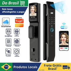 Fechadura Digital YOHEEN DF14 com reconhecimento facial 3D e vídeo porteiro Tuya