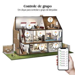 Lâmpada Inteligente Bluetooth RGB 15W com Alexa e Google Home