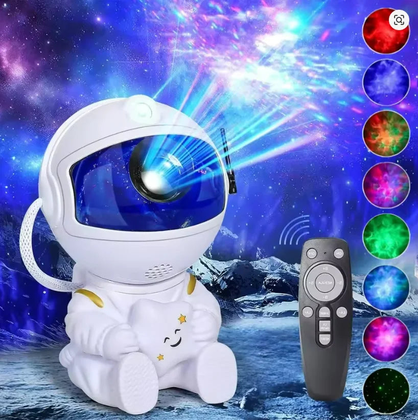 Projetor galaxy astronauta branco com design infantil