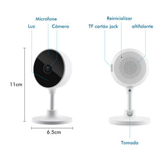 Mini Câmera de Segurança Wi-Fi com visão noturna