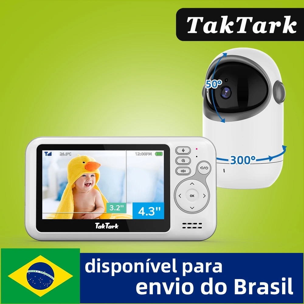 Monitor TakTark BM612/BM812 com câmera de visão noturna
