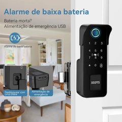 Comparação de tamanho e encaixe em fechadura cilíndrica padrão