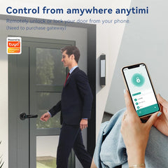 Maçaneta Digital Inteligente XSDTS com biometria, RFID e Bluetooth Tuya