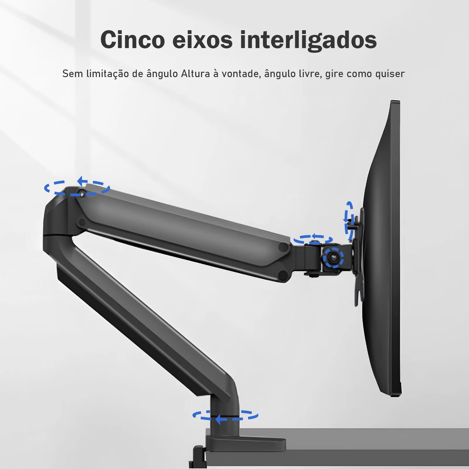 Compatibilidade com vários tamanhos de monitor (14-32 polegadas)