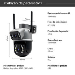 Câmera de Segurança Coibeu A28B 4K Wi-Fi com visão 360°