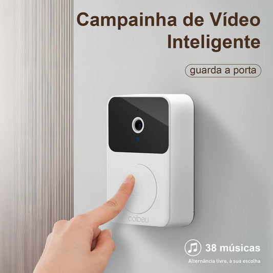 Campainha Vídeo Inteligente Wi-Fi com visão noturna e detecção de movimento