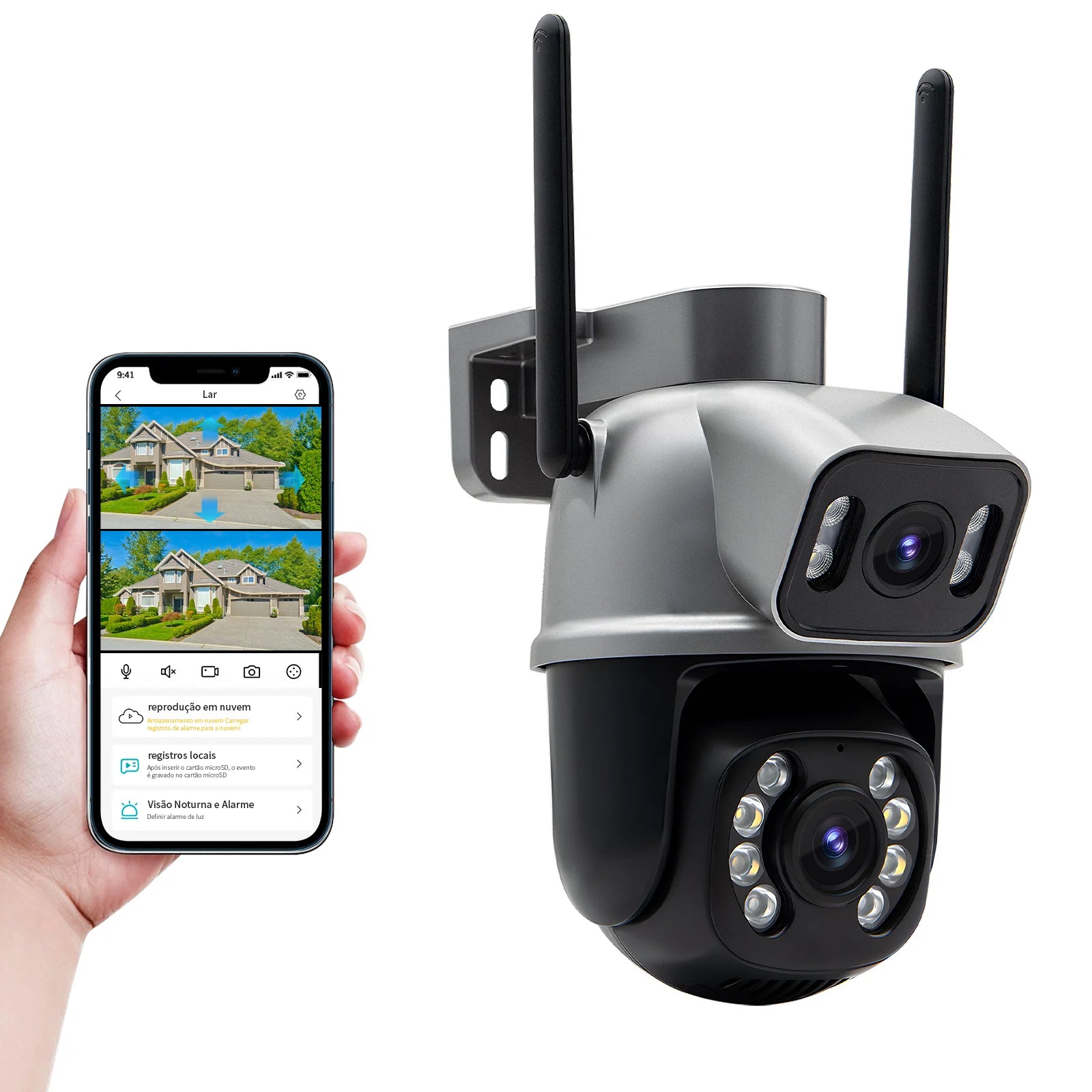 Câmera de Segurança Coibeu A28B 4K Wi-Fi com visão 360°