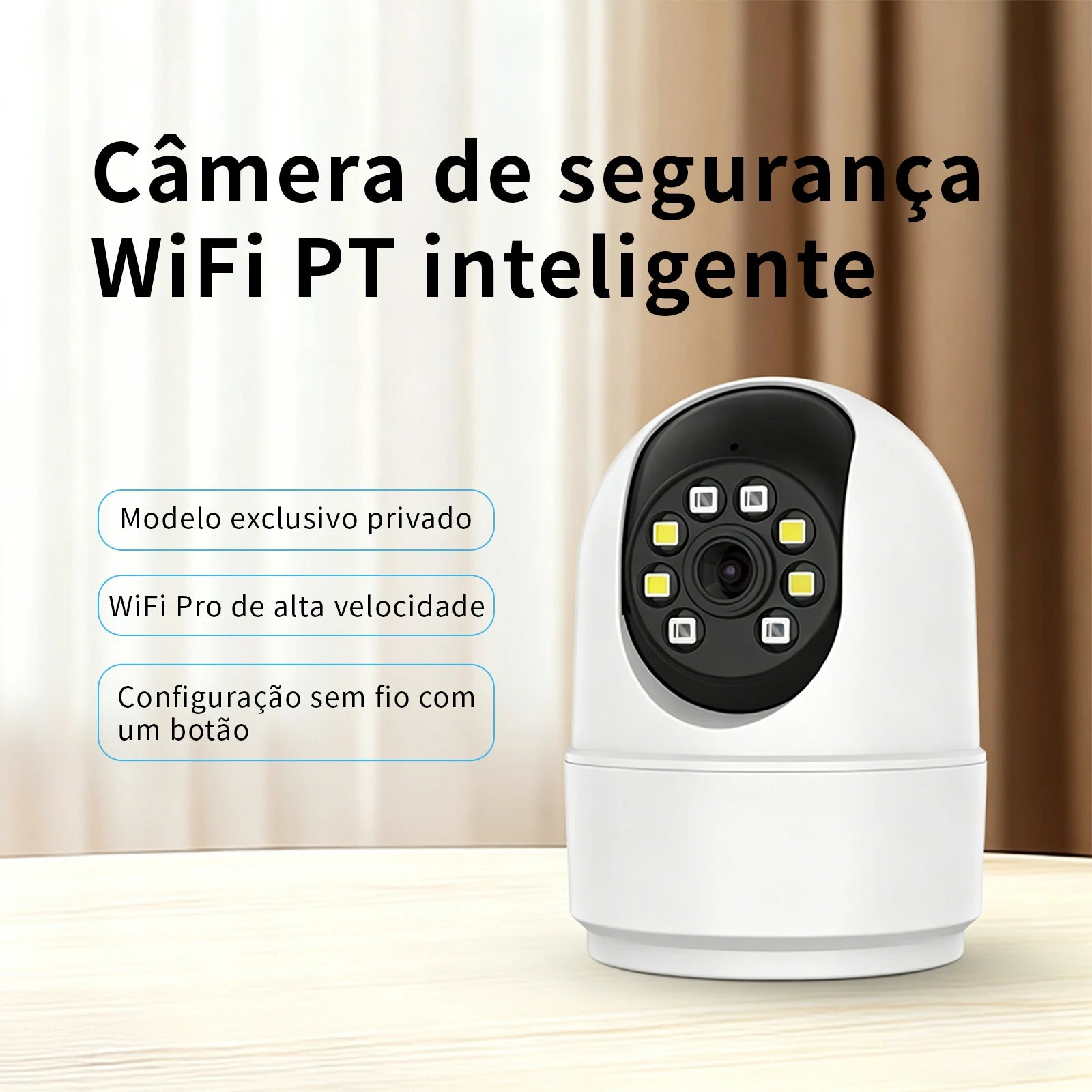 Câmera de segurança COIBEU PT Wi-Fi 360° vista frontal