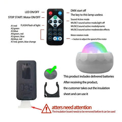 Projeção de efeito aurora boreal em cores vibrantes na parede