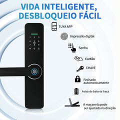 Fechadura Digital Tuya WiFi com biometria, senha e app