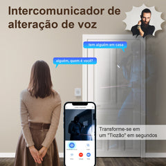 Campainha Vídeo Inteligente Wi-Fi com visão noturna e detecção de movimento