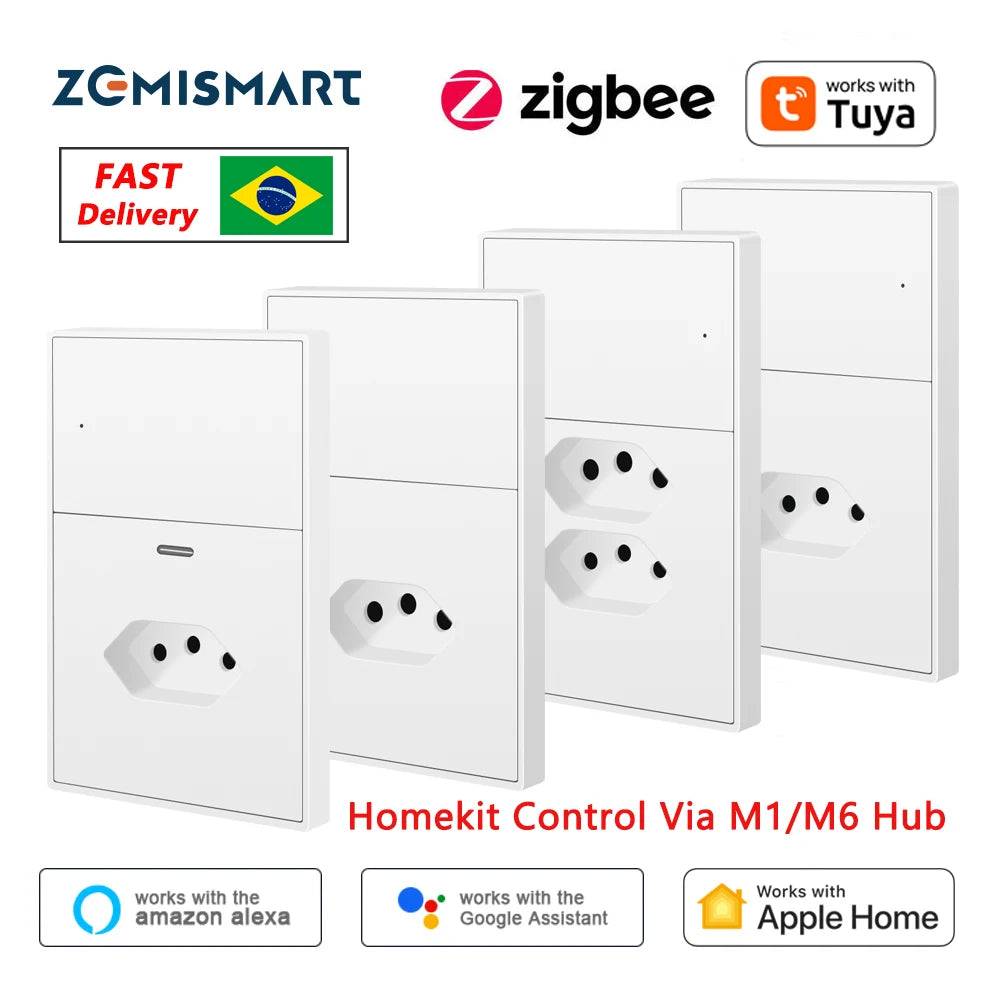 Tomada Inteligente Zemismart Zigbee com Porta USB-C