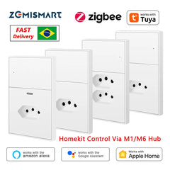 Tomada Inteligente Zemismart Zigbee com Porta USB-C