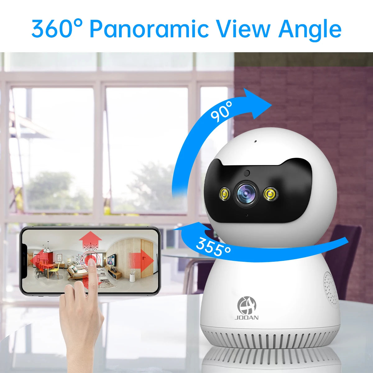 Aplicativo Cam720 em smartphone mostrando interface de controle