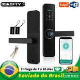 Fechadura Digital Tuya WiFi com biometria, senha e app