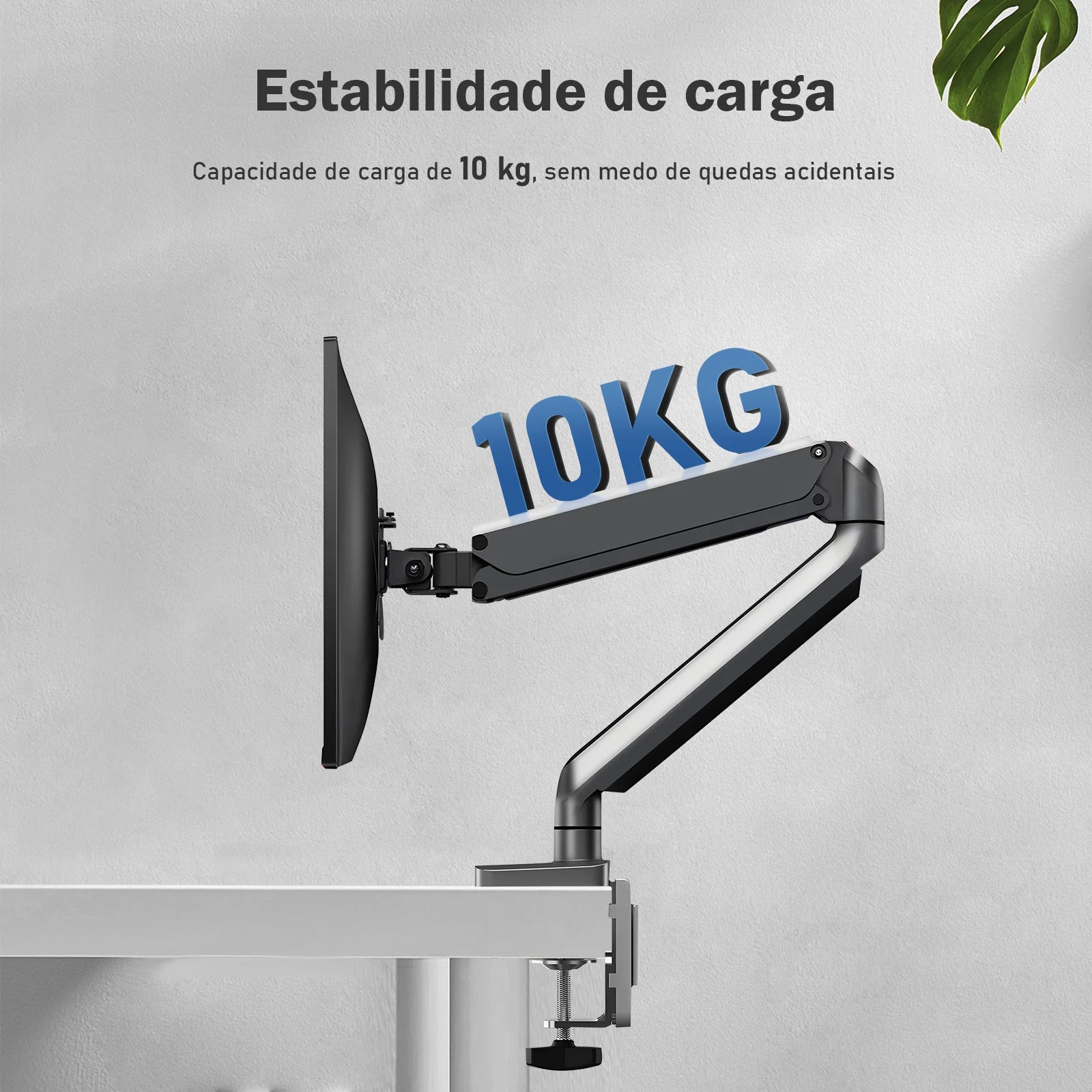 Suporte articulado COIBEU em posição frontal na cor preta