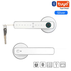 Maçaneta Digital Inteligente XSDTS com biometria, RFID e Bluetooth Tuya