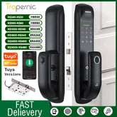 Fechadura Digital Tropernic Tuya WiFi com biometria, senha e cartão RFID