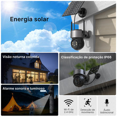 Painel solar e bateria integrada da câmera TQ1