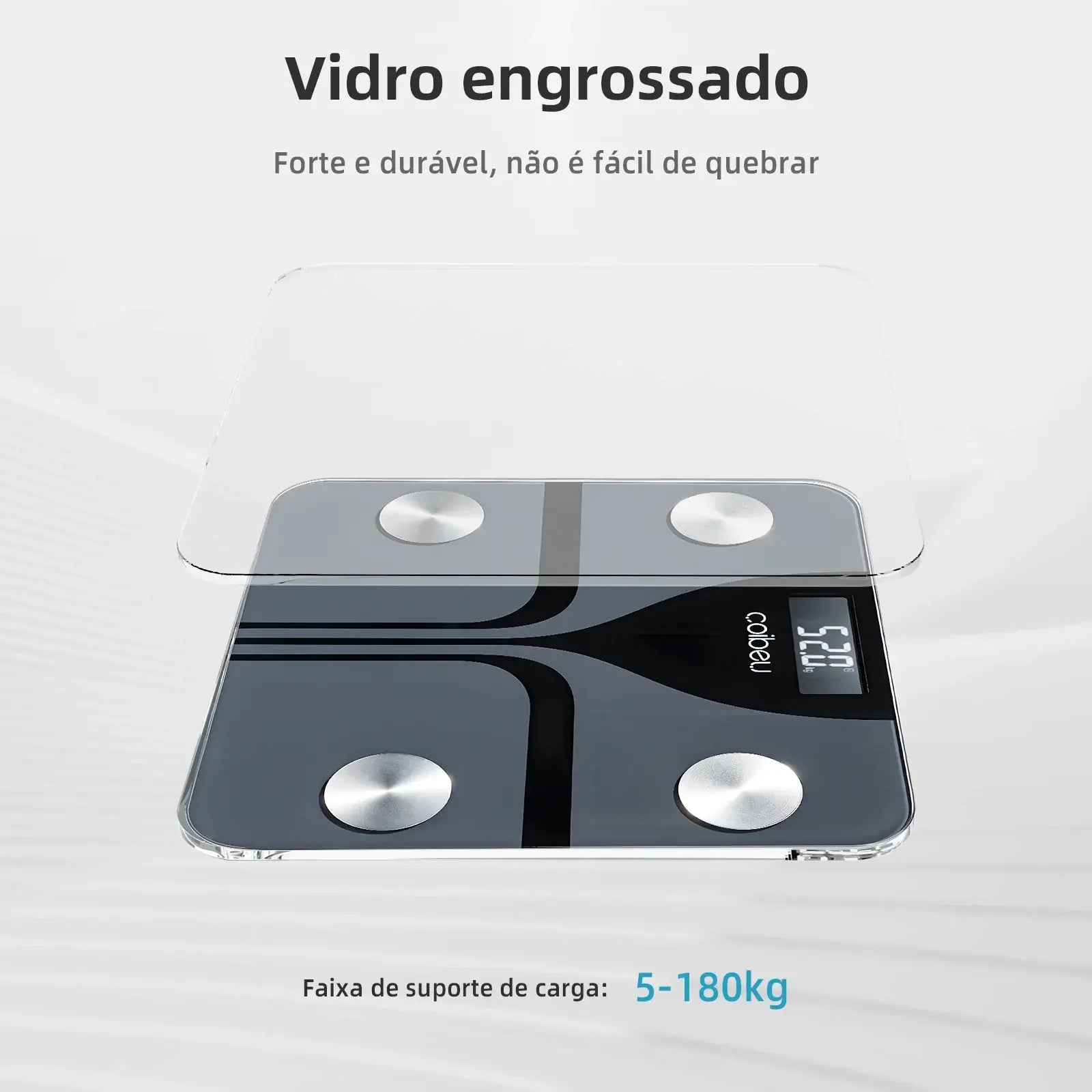 Balança Inteligente Digital Coibeu com bioimpedância e Tuya Smart