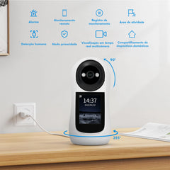Câmera de segurança WiFi COIBEU 2MP — vista frontal compacta