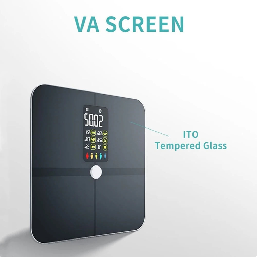 Balança Inteligente Digital com bioimpedância, Bluetooth e medição até 180kg