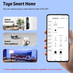 Fechadura Digital Tropernic Tuya WiFi com biometria, senha e cartão RFID