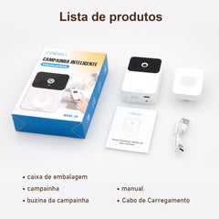 Campainha Vídeo Inteligente Wi-Fi com visão noturna e detecção de movimento
