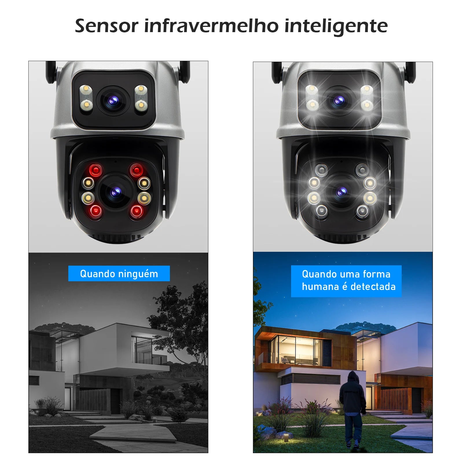 Câmera de Segurança Coibeu A28B 4K Wi-Fi com visão 360°