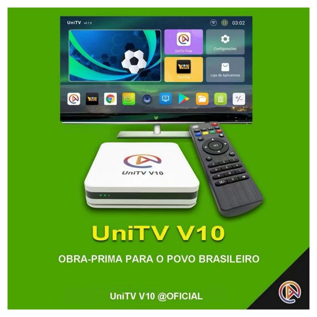 Android TV Box UNITV V10 2026 Wi-Fi 5GHz para Smart TV