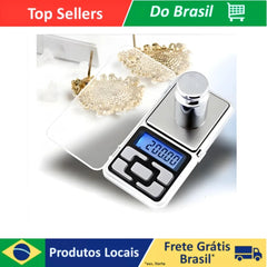 Balança digital de bolso de alta precisão vista frontal