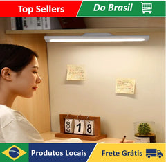 Luminária magnética LED recarregável de 30cm com ajuste de intensidade