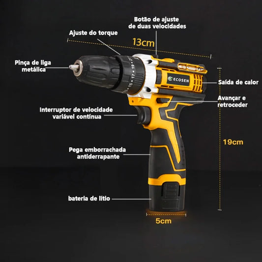 Bateria 3900mAh e carregador automático 110V-220V