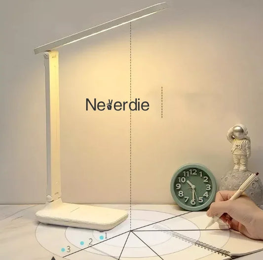 Detalhe do controle toque da lâmpada LED Neverdie para seleção de modos