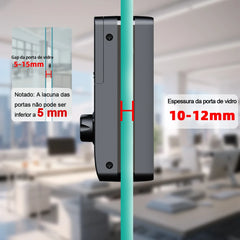 Fechadura Digital RAYKUBE G18 para porta de vidro Tuya Bluetooth, sem furos