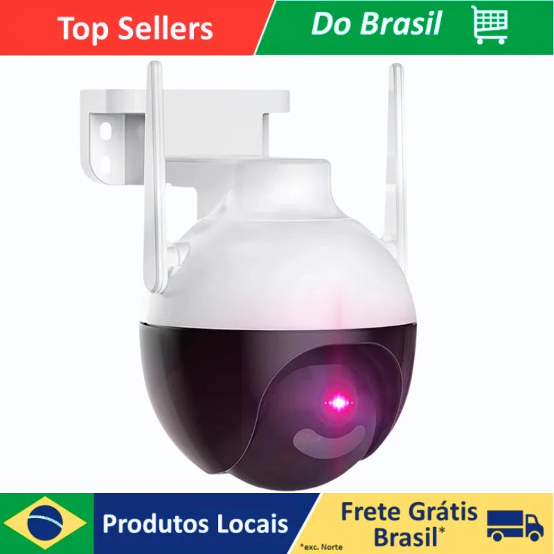 Câmera dome PTZ Wi-Fi A18 vista frontal
