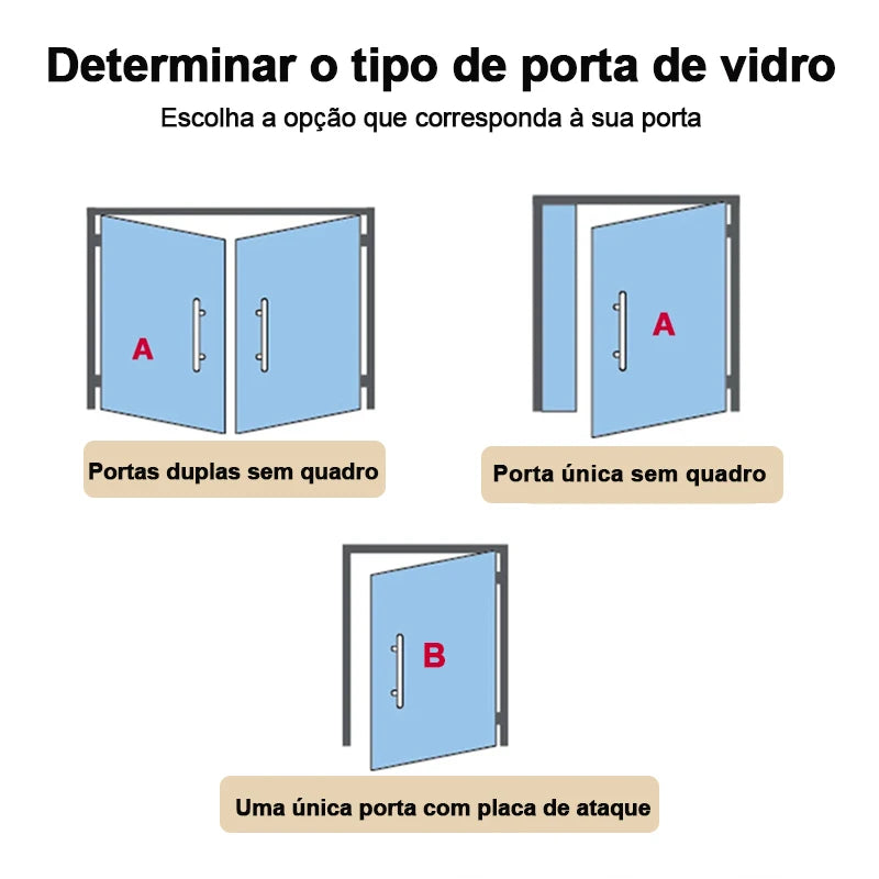 Fechadura Digital RAYKUBE G18 para porta de vidro Tuya Bluetooth, sem furos