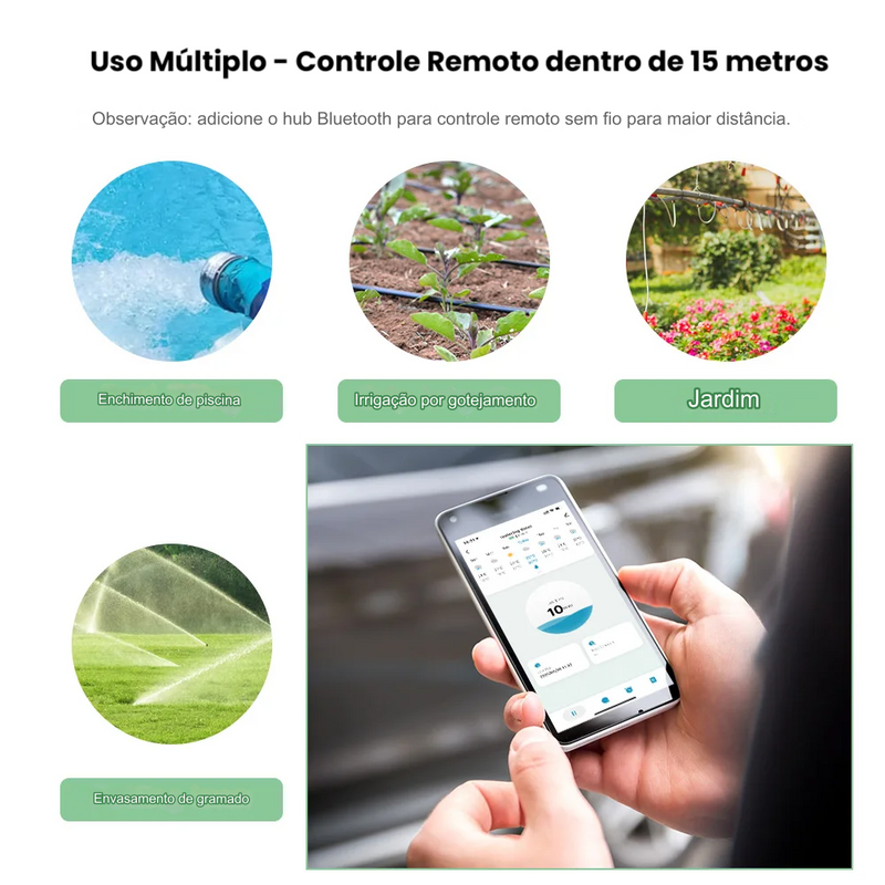 Timer Inteligente de Irrigação MOES Bluetooth Automação Tuya e ZigBee (Alexa/Google Home)